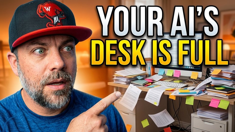 AI folder structure video: your AI's desk is full and the card taped to the desk fixes it