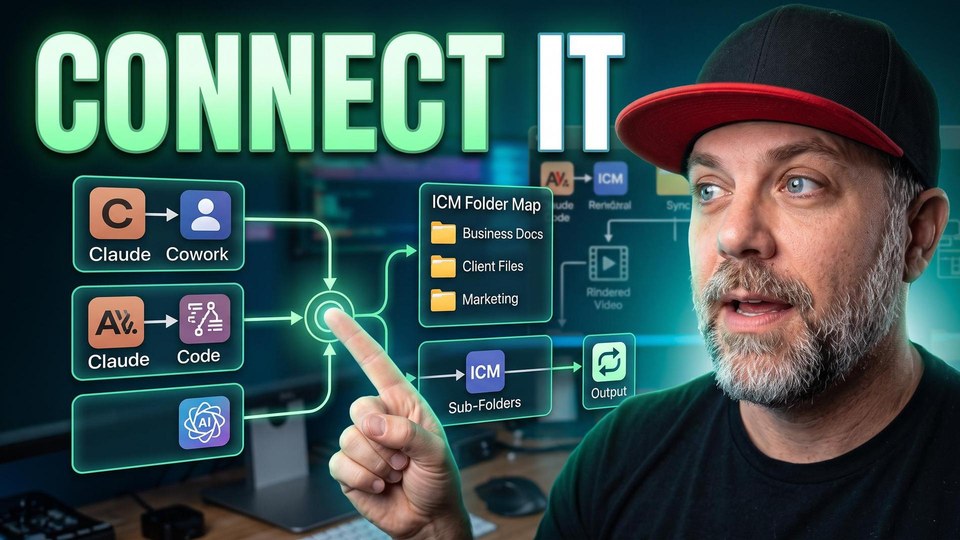 How to connect Claude Cowork to Jake Van Clief's ICM folder system for small business, the live build