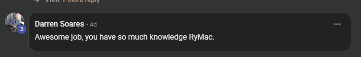 Darren Soares on the ICM folder system training in the Build Market Close Skool community: you have so much knowledge RyMac