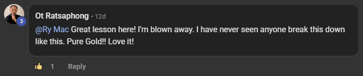 Ot Ratsaphong commenting on the Build Market Close Skool on the post Lesson Check In: Pricing Your Offer: @Ry Mac Great lesson here! I'm blown away. I have never seen anyone break this down like this. Pure Gold!! Love it!